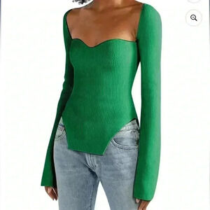 Unbranded Woman’s Sexy Square Sweetheart Neck Asymmetrical.